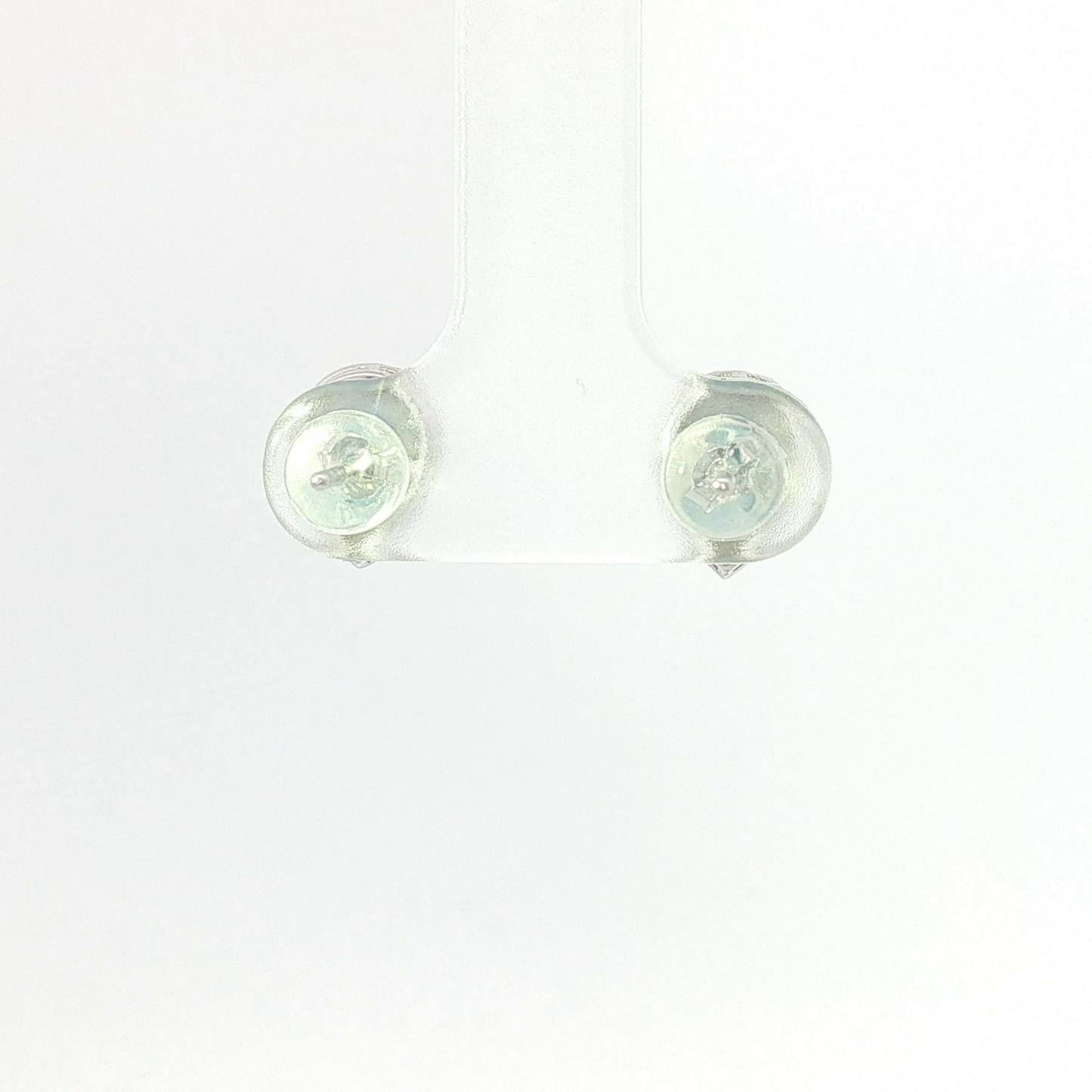 Pear-Cut Peacock Blue Sapphire Halo Studs — White Gold
