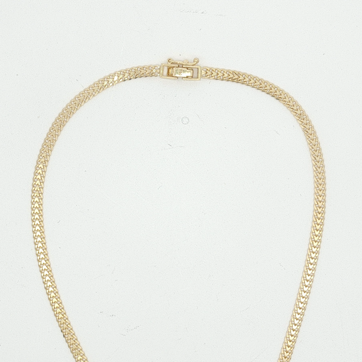 Yellow Gold Chevron Link Chain Necklace