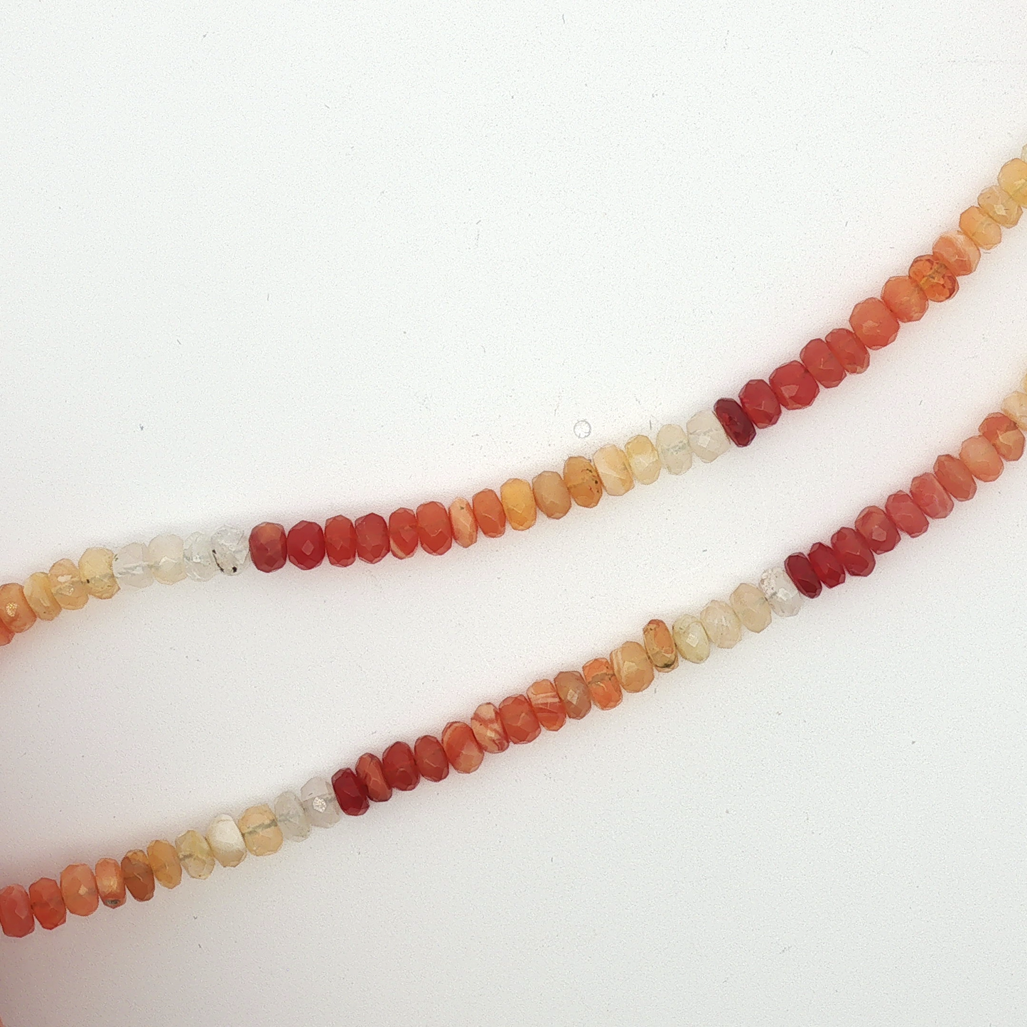 Faceted Gradient Garnet Beaded Necklace / ADN-YDRD