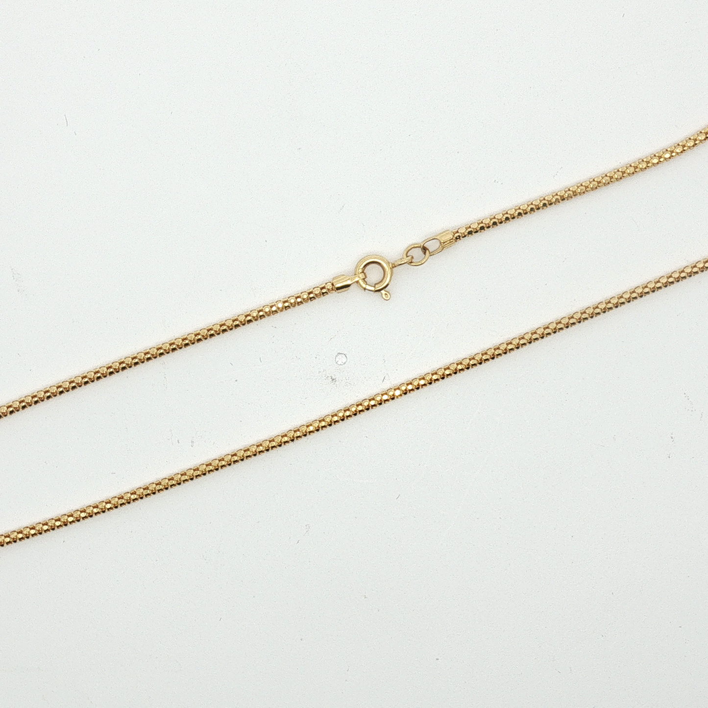 Classic Yellow Gold Textured Chain Necklace / ARU-PG C246747-060126