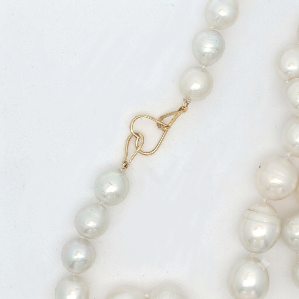 White Baroque Pearl Strand Necklace