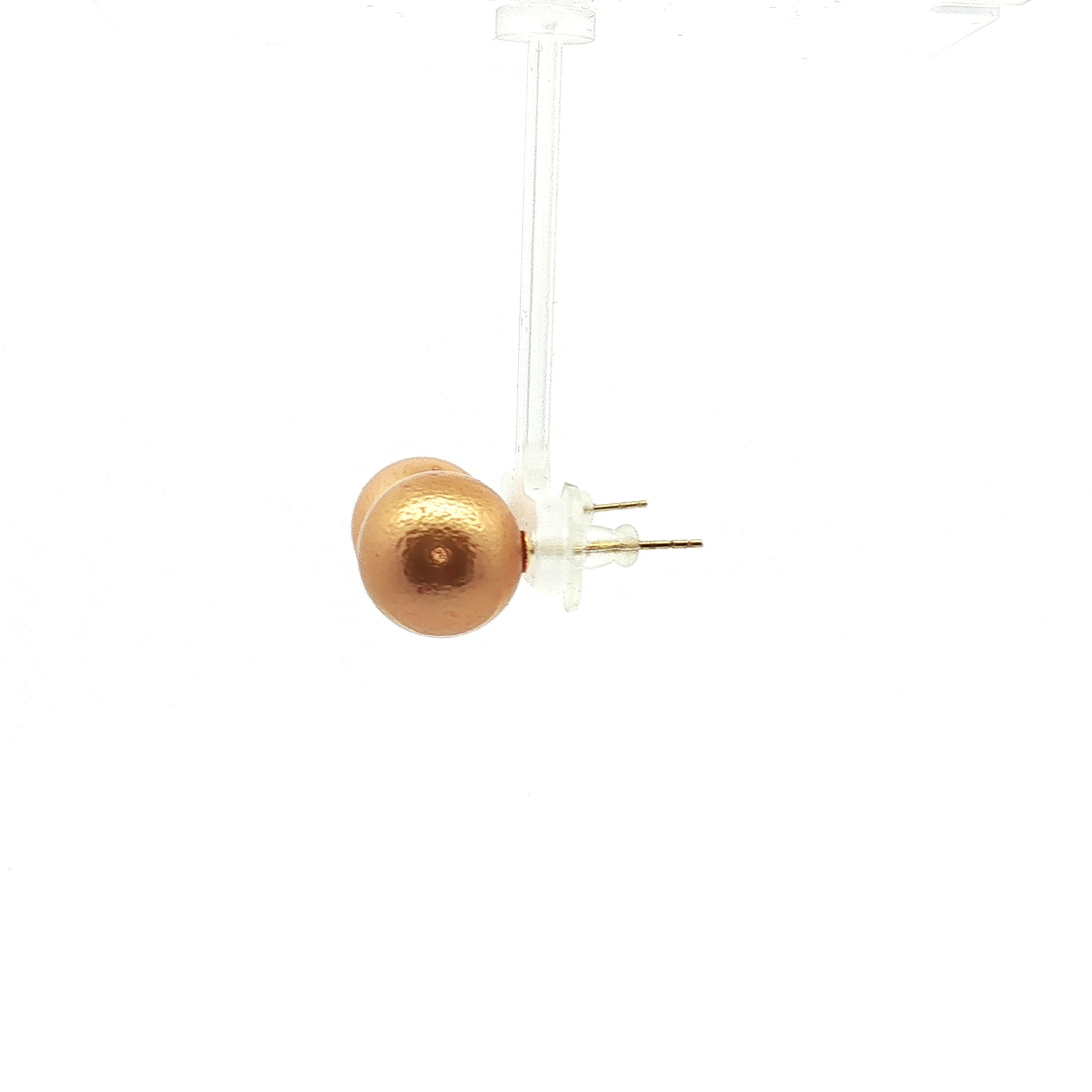 Polished Rose Gold Ball Stud Earrings