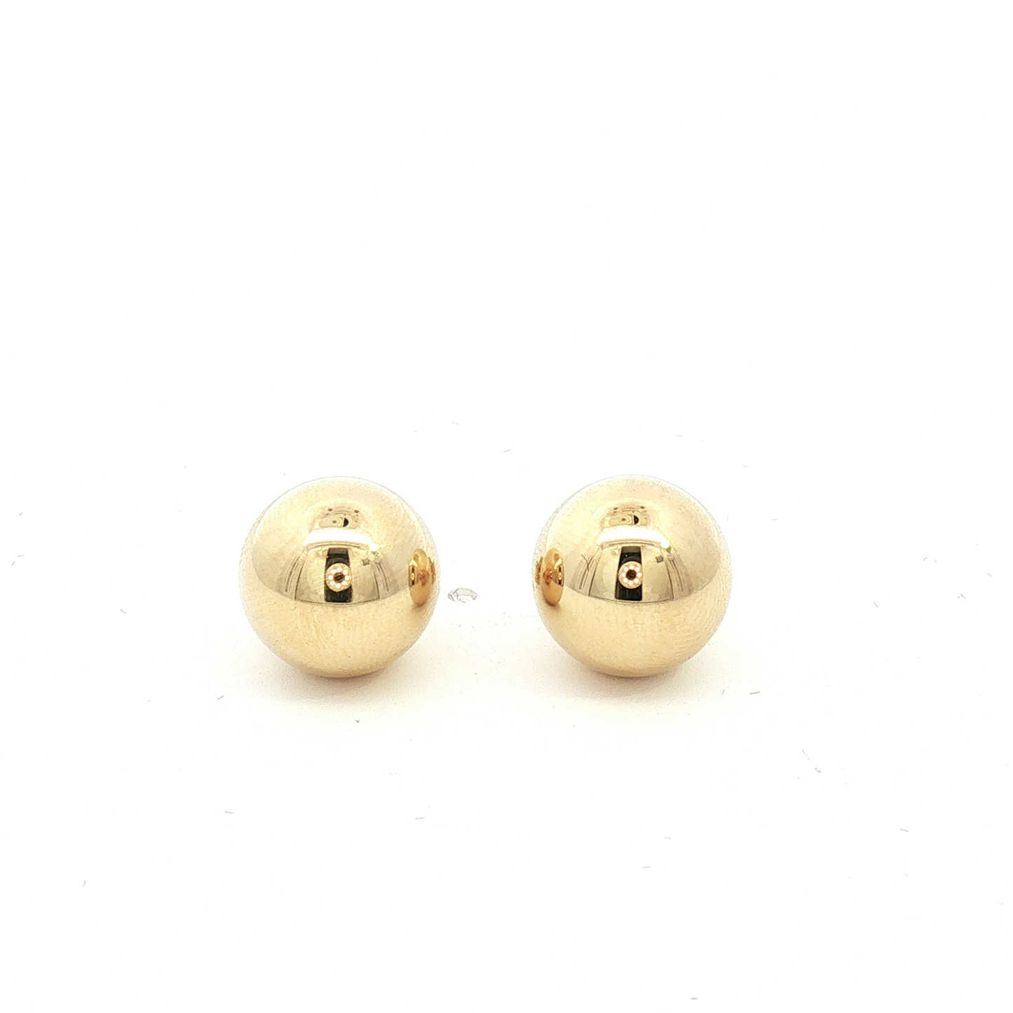 Classic Yellow Gold Ball Stud Earrings