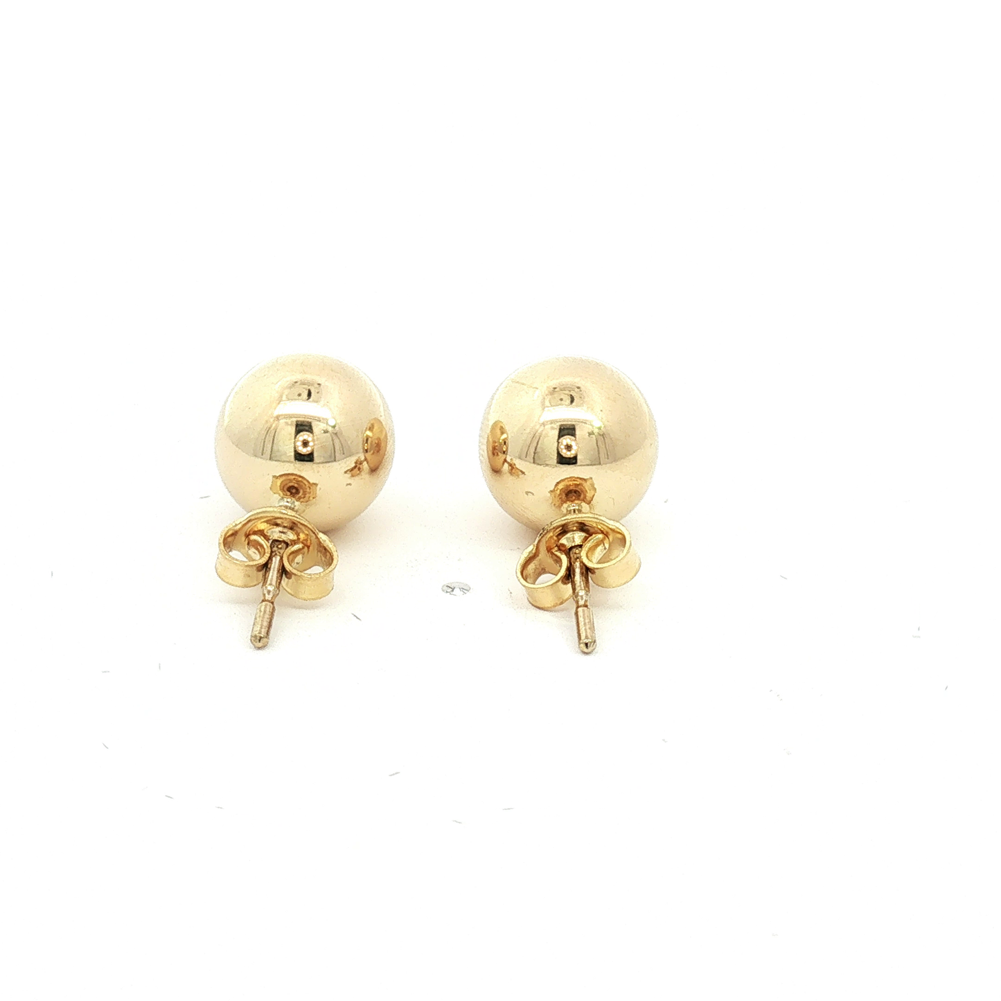 Classic Yellow Gold Ball Stud Earrings
