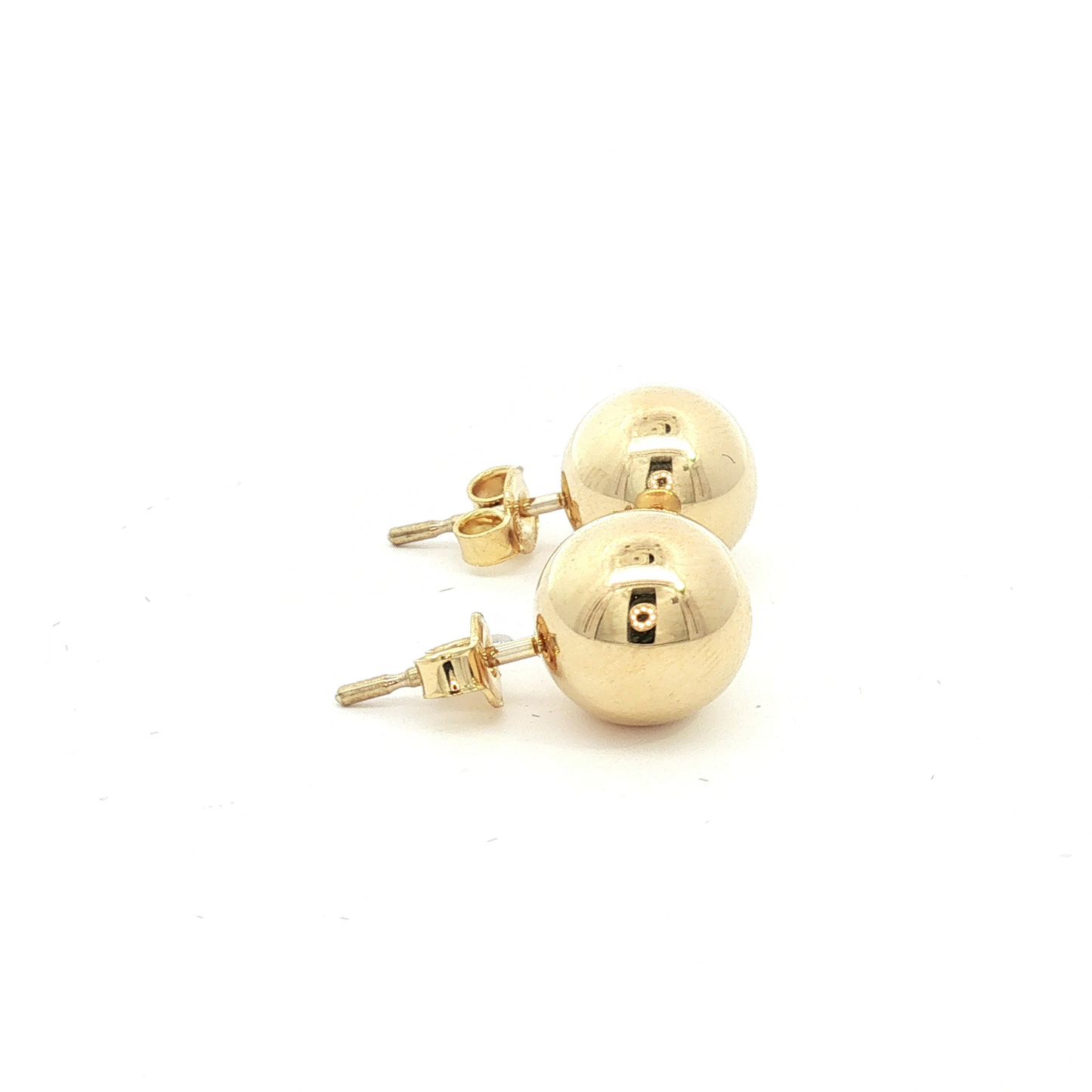 Classic Yellow Gold Ball Stud Earrings