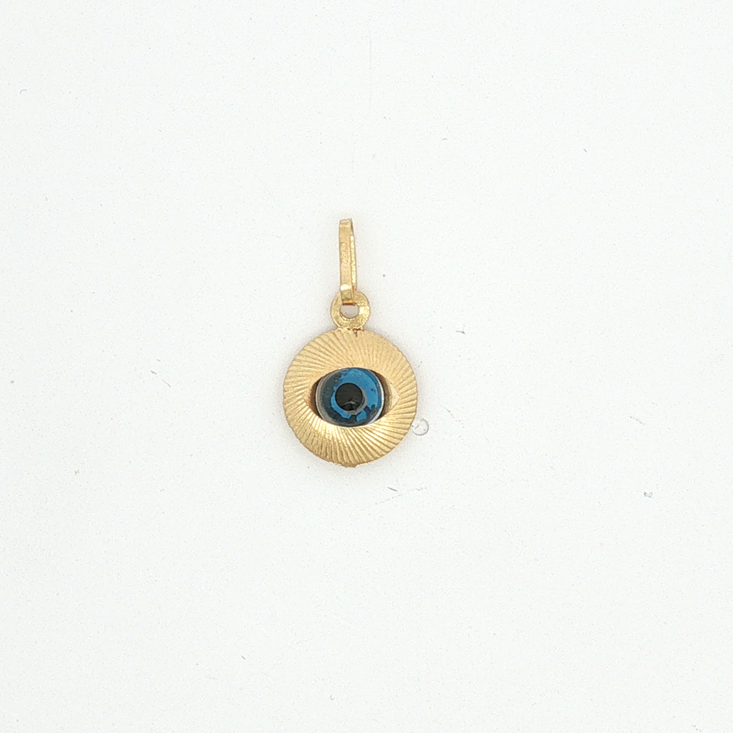 Yellow Gold Sapphire Evil Eye Pendant