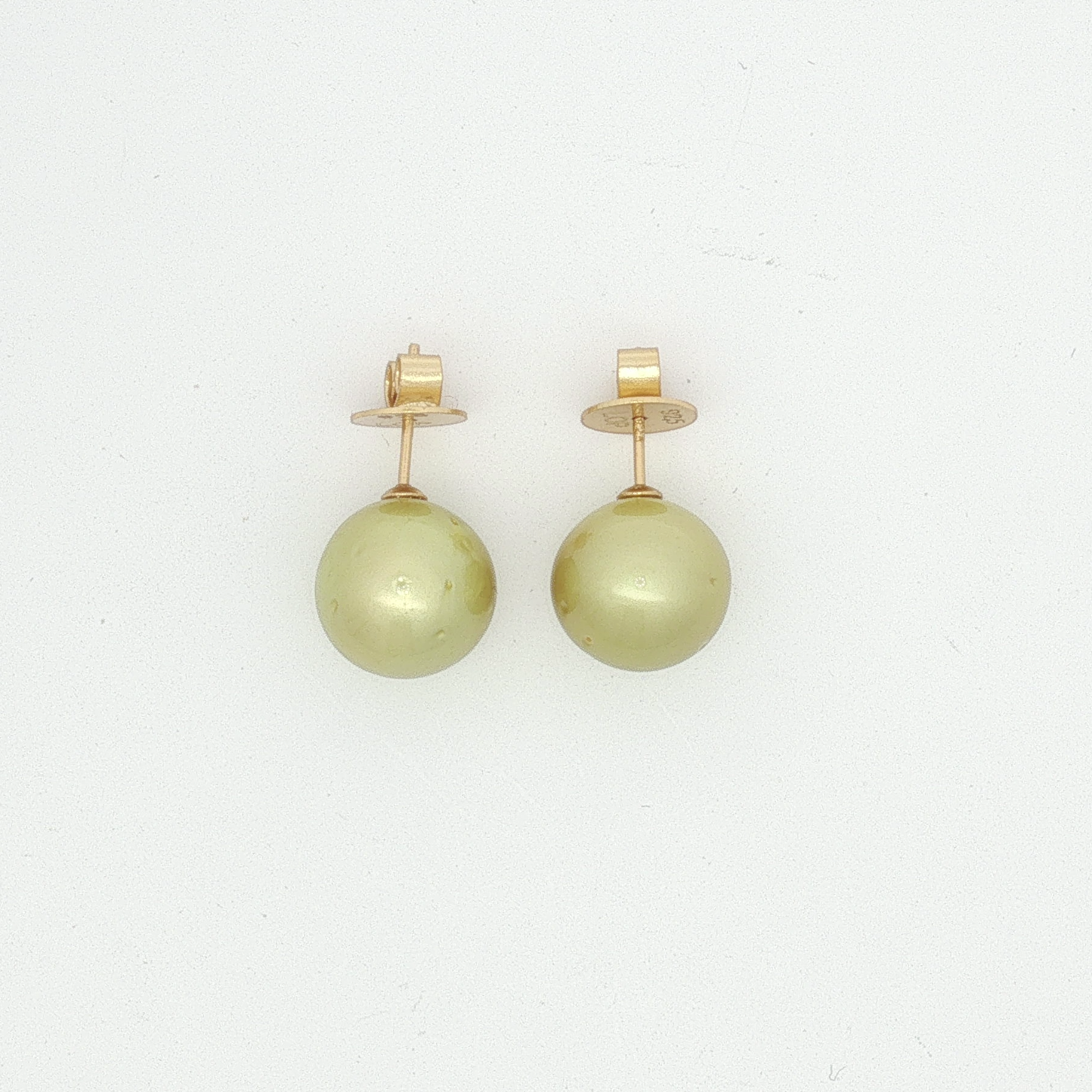 Gold Pearl Stud Earrings