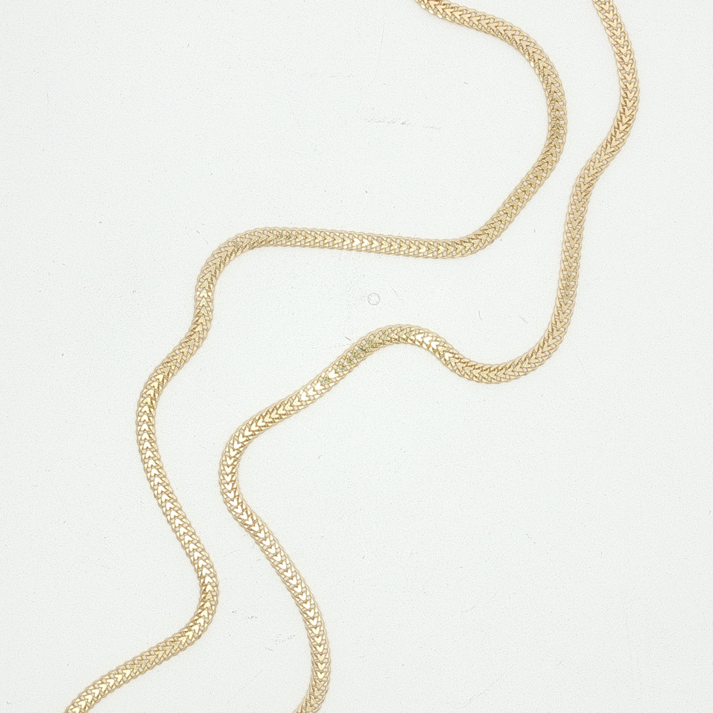 Yellow Gold Chevron Link Chain Necklace