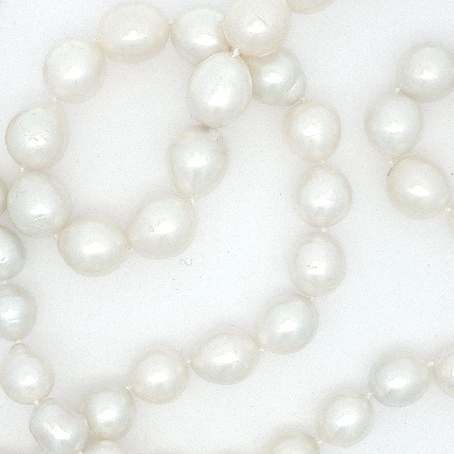 White Baroque Pearl Strand Necklace