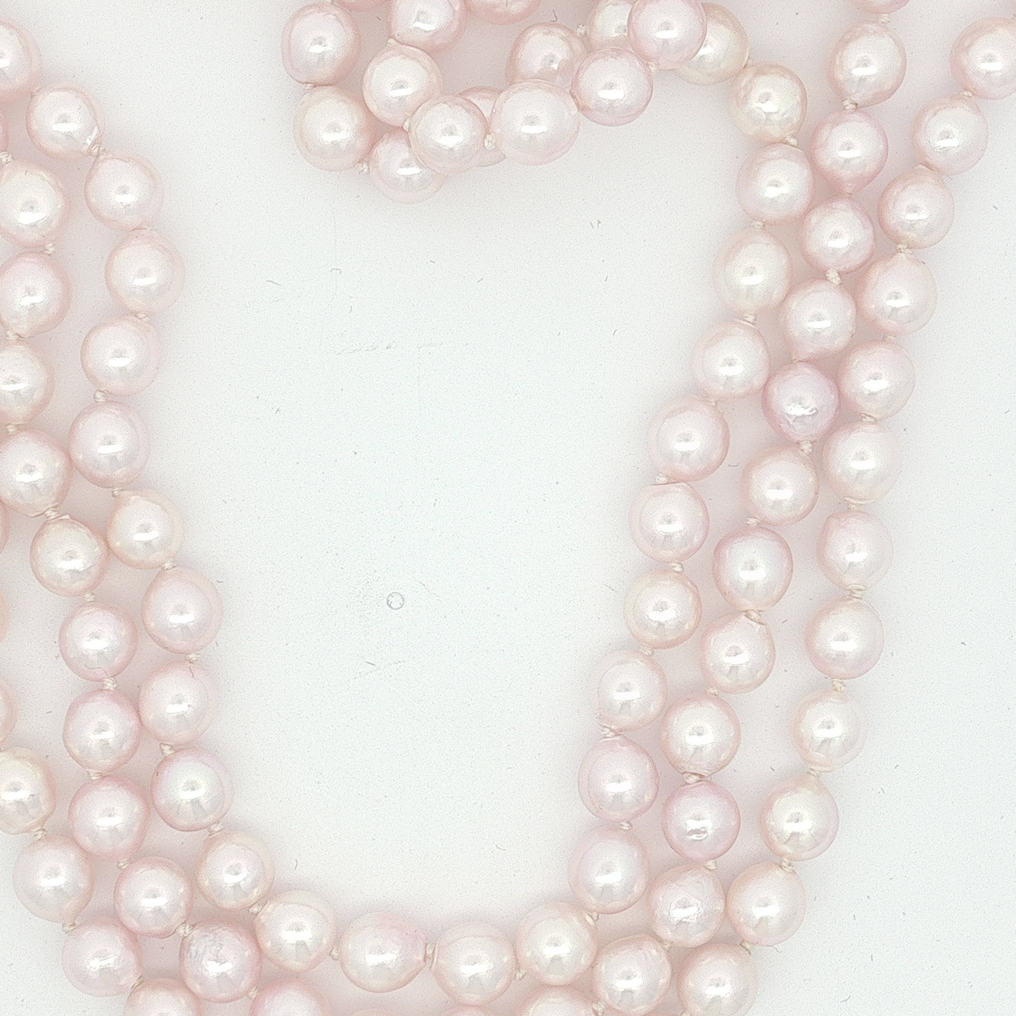 Pink Pearl Necklace with White Gold Clasp