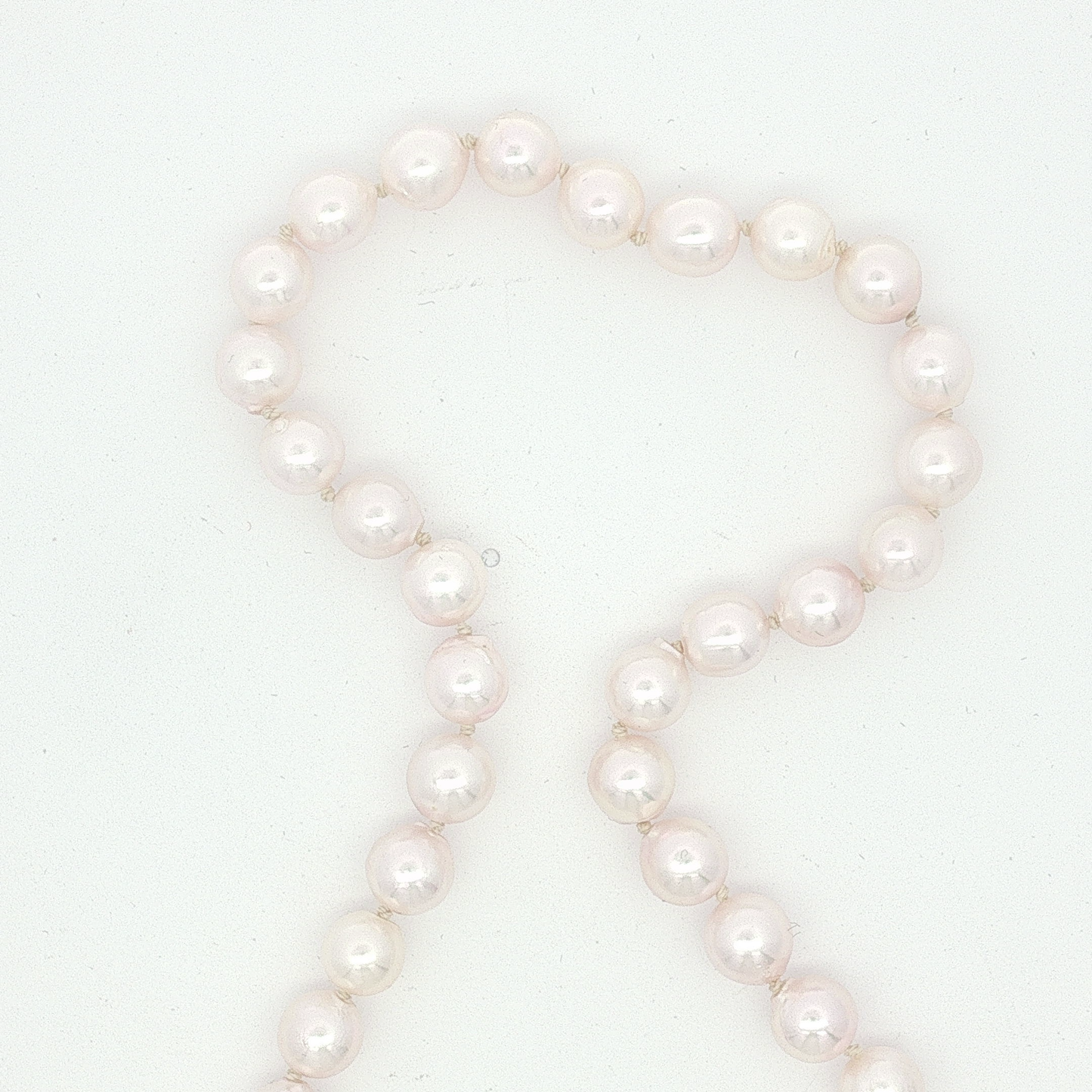Pink Pearl Necklace with White Gold Clasp