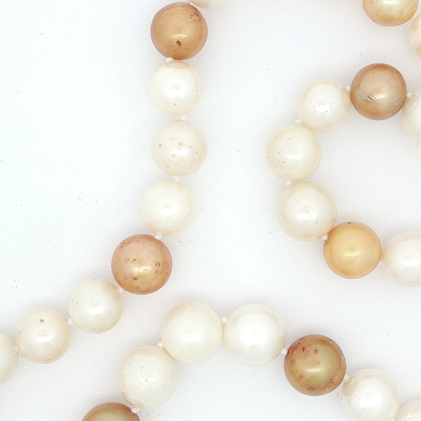 Mixed Pearl Necklace with White Gold Infinity Clasp