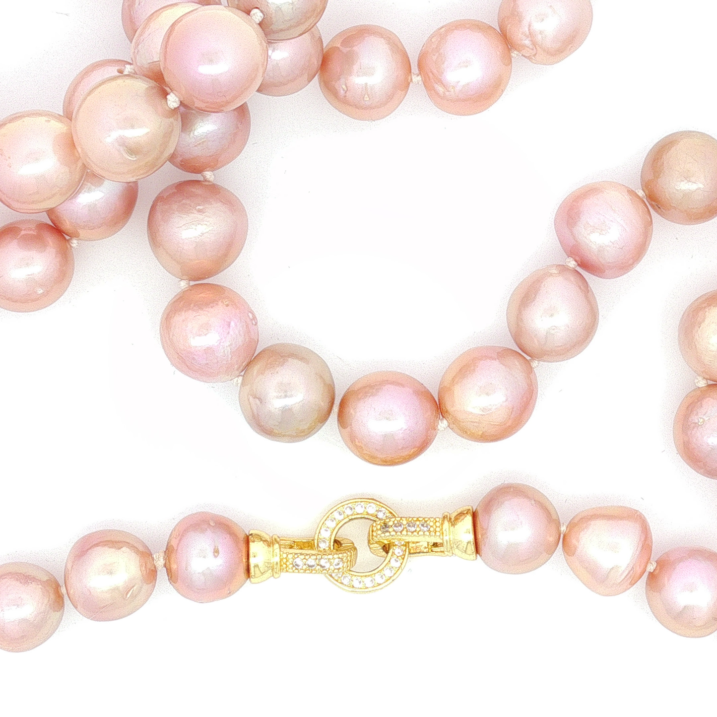 Classic Pink Pearl Strand Necklace