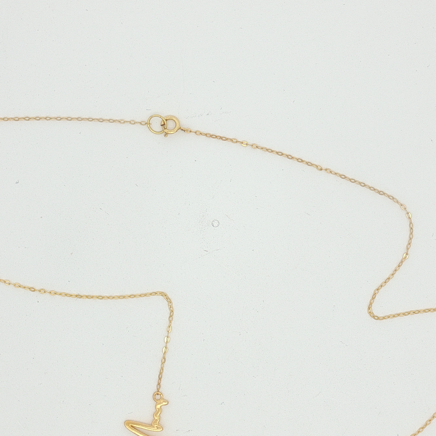 Heartbeat Motif Heart-Shaped Ruby Necklace in Yellow Gold