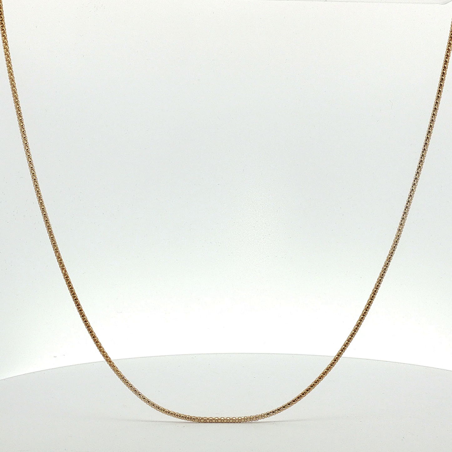 Classic Yellow Gold Textured Chain Necklace / ARU-PG C246747-060126