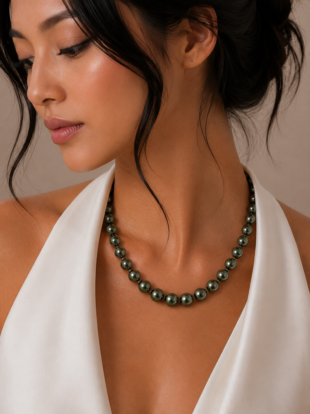 Green Pearl Necklace / OOE-RLLEE N246645-022226