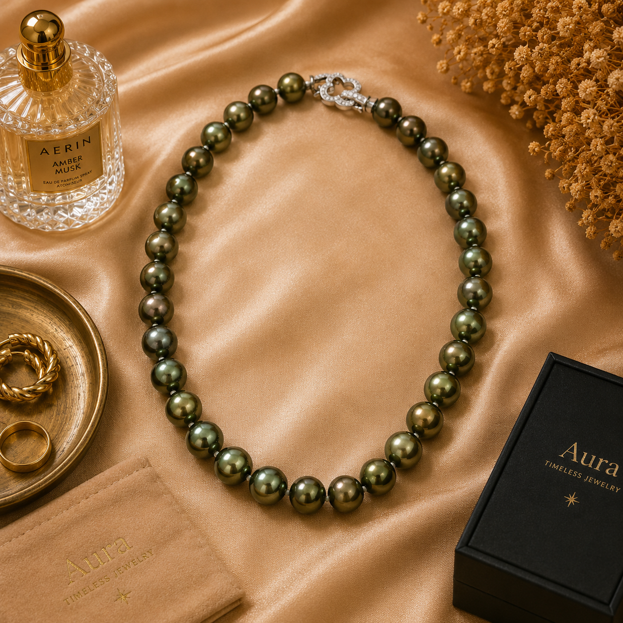 Green Pearl Necklace / OOE-RLLEE N246645-022226
