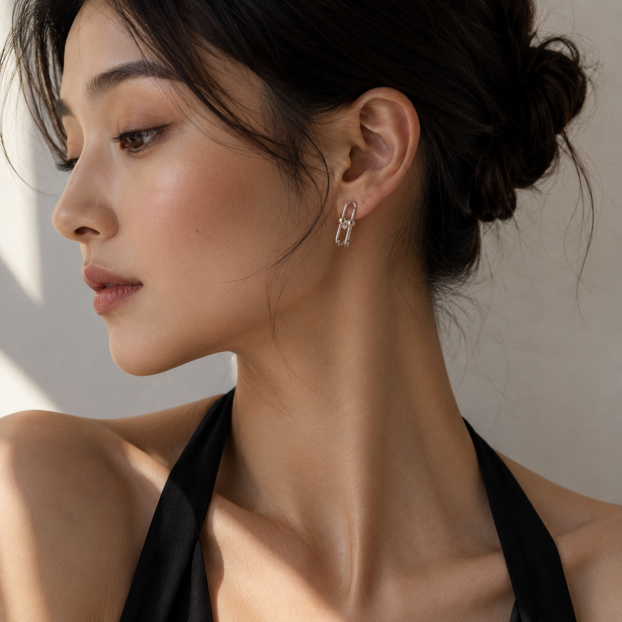 Hardwear Link Drop Earrings — White Gold