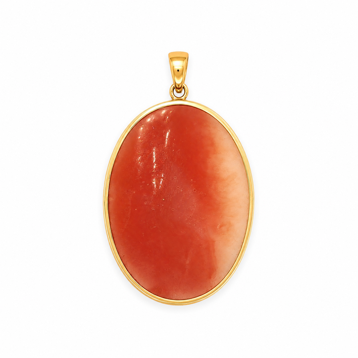 Carved Agate Cameo Pendant in Yellow Gold