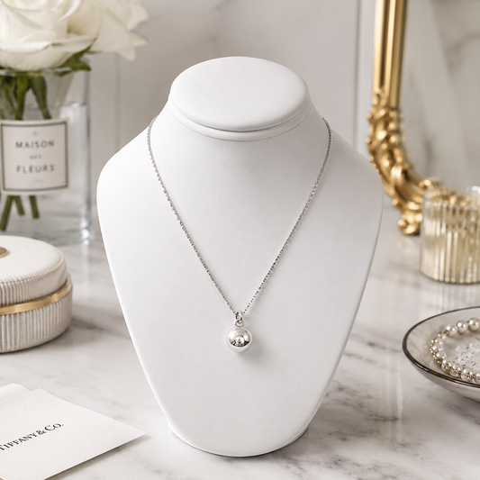 Tiffany & Co. White Gold Ball Pendant