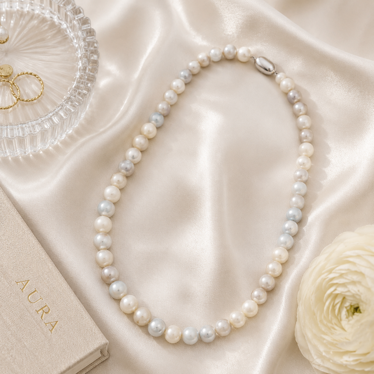 Pearl Strand Necklace with Silver Clasp