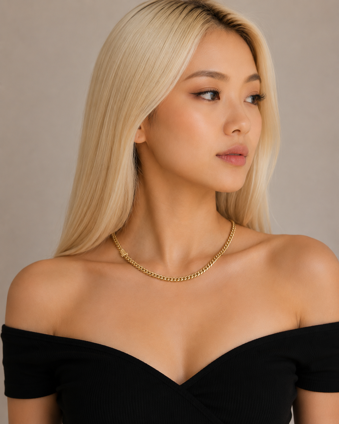 Yellow Gold Cuban Link Chain Necklace