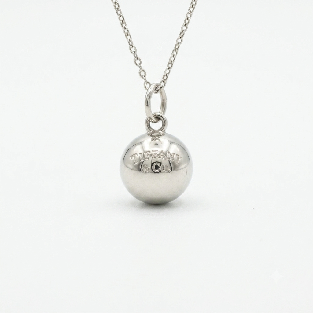 Tiffany & Co. White Gold Ball Pendant