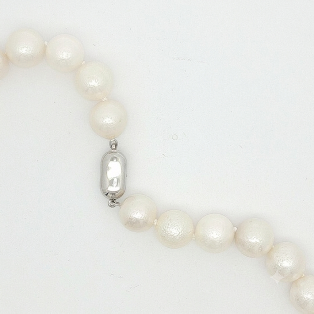 Classic Pearl Strand Necklace with Silver Clasp
