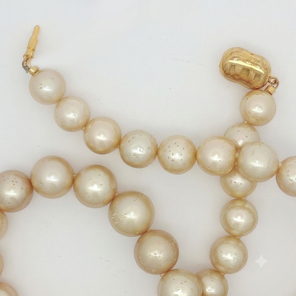 Classic Champagne Pearl Strand Necklace