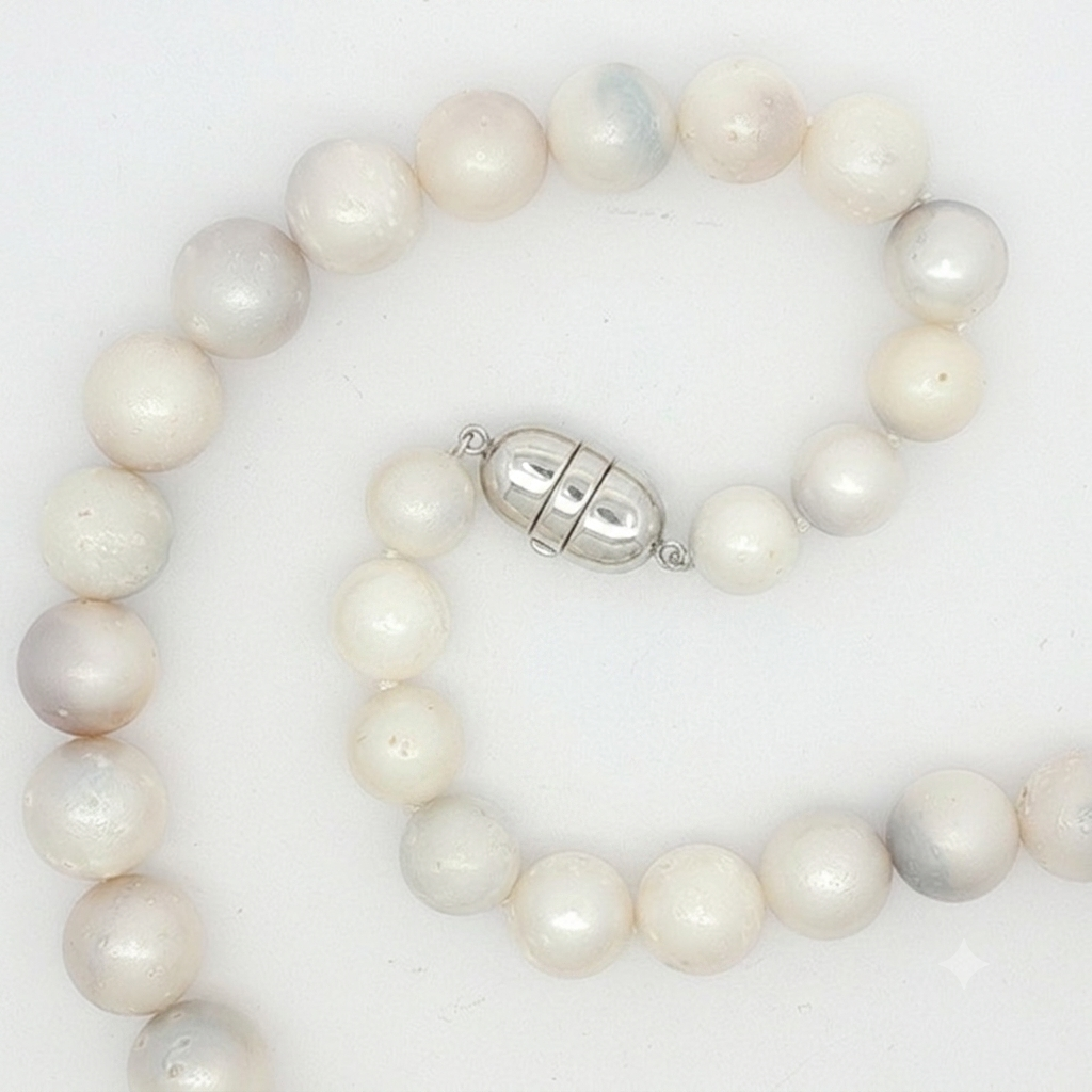 Pearl Necklace with Silver Clasp