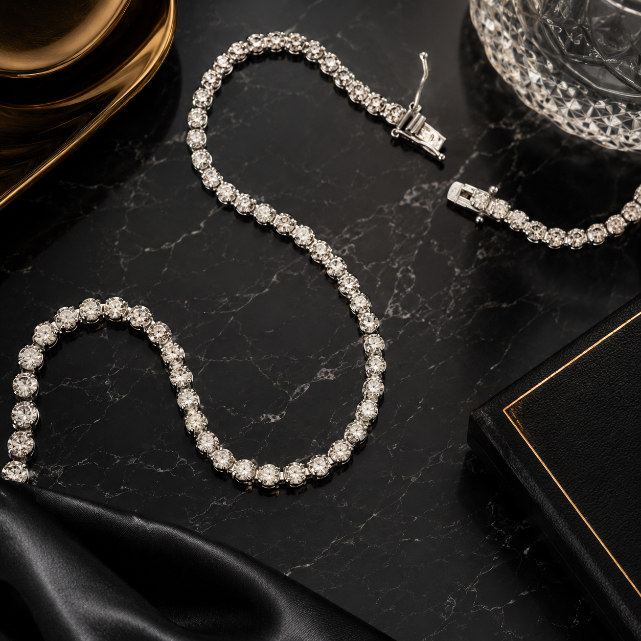 White Gold Diamond Tennis Necklace