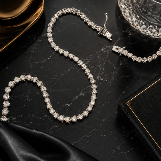 White Gold Diamond Tennis Necklace